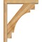 Ekena Millwork Merced Block Rough Sawn Bracket w/ Offset Brace, Western Red Cedar, 4"W x 20"D x 24"H BKT0402X20X24MRC05RWR - alternate 3